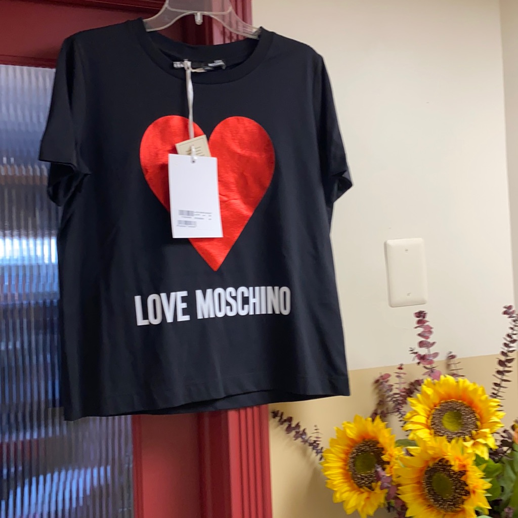 Love Moschino Red Heart Tee New With Tags